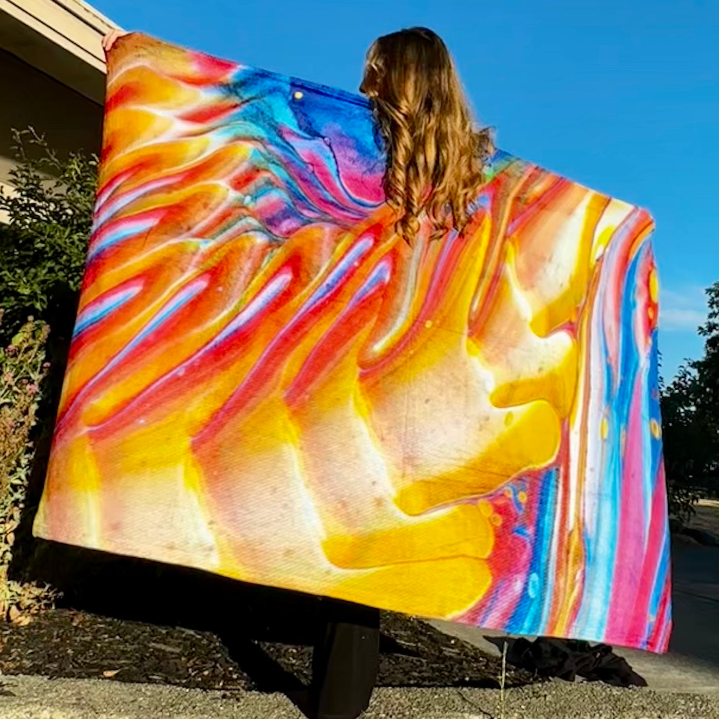 Abstract Throw Blankets