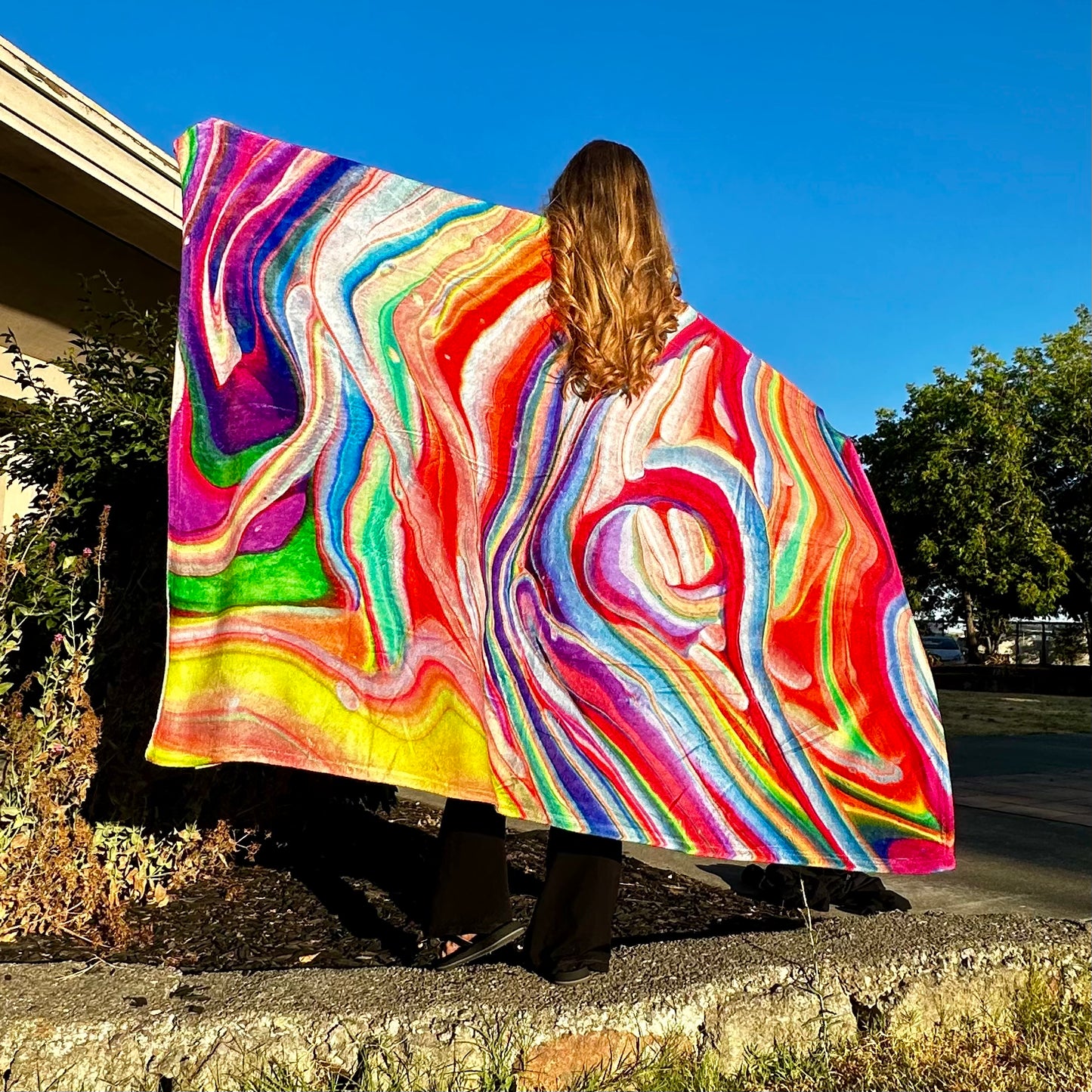 Abstract Throw Blankets